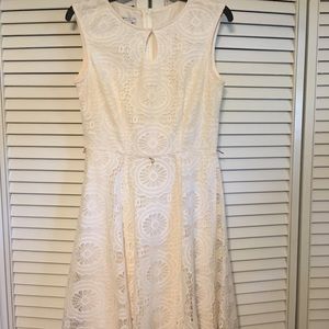 London Times Cream lace dress, size 6